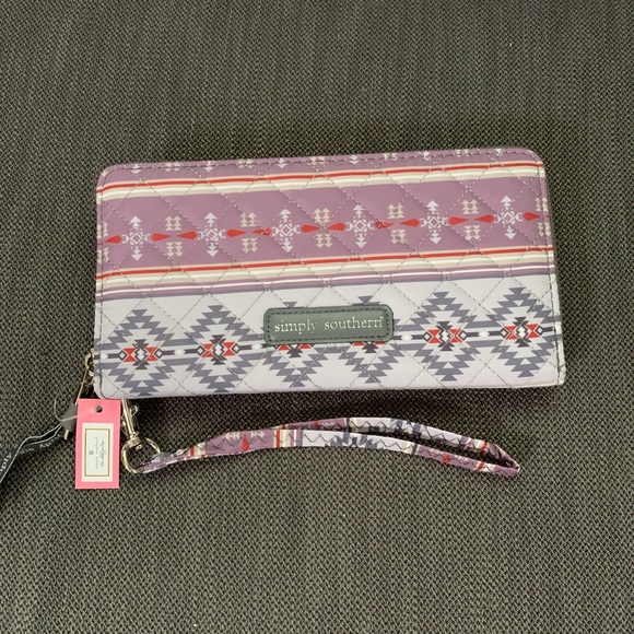 Simply Southern Handbags - Simply southern Aztec gray wallet/wristlet